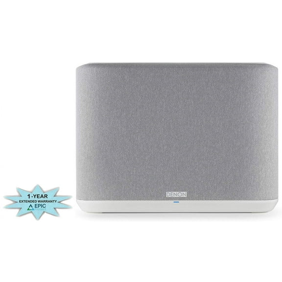 Denon Home 250 White Built in Heos Wireless Bluetooth Speaker with an Additional 1 Year Coverage by Epic Protect (2020)