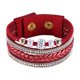 thumbnail image 1 of Moda estilo étnico cuentas prensa hebilla brazalete pulsera mano joyería regalo accesorios rojo, 1 of 3