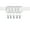 White, variant on PlusCasa Noise-Canceling 7/8 inch Antique Brass Curtain Rings with Clips (10 Count)
