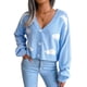 thumbnail image 3 of Suéteres De Cárdigan Para Mujer Patrón De Nube Blanca Informal Cárdigan Con Cuello En V Para Mujer Tela Acrílica Para Vacaciones Para El Trabajo ANGGREK Ropa, 3 of 7