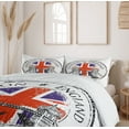 thumbnail image 6 of Ambesonne British Duvet Cover Set, Flag Nostalgic National, 2-Calking, Pale Grey Navy Blue, 6 of 7