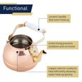 thumbnail image 2 of Classic Cuisine Copper Tea Kettle - 7.25C/1.8Q Vintage Teapot for Stove, 2 of 5