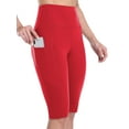 thumbnail image 2 of Womens High Waist Biker Shorts with Pockets Workout Running Short, 2 of 4