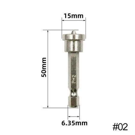 

YIQH Magnetic Positioning Screwdriver Bit Head Woodworking Screw Hex Shank 25/50mm