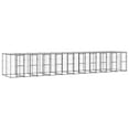 thumbnail image 1 of vidaXL Chenil Extérieur pour Chien en Acier avec Toit 24,2 M2, 1 of 4
