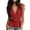 #500-Red, variant on Favoffer Women's Linen Peplum Blouse V Neck Sleeveless Shoulder Tie Relaxed Fit Summer Daily Vacation Leisure Casual Shirt