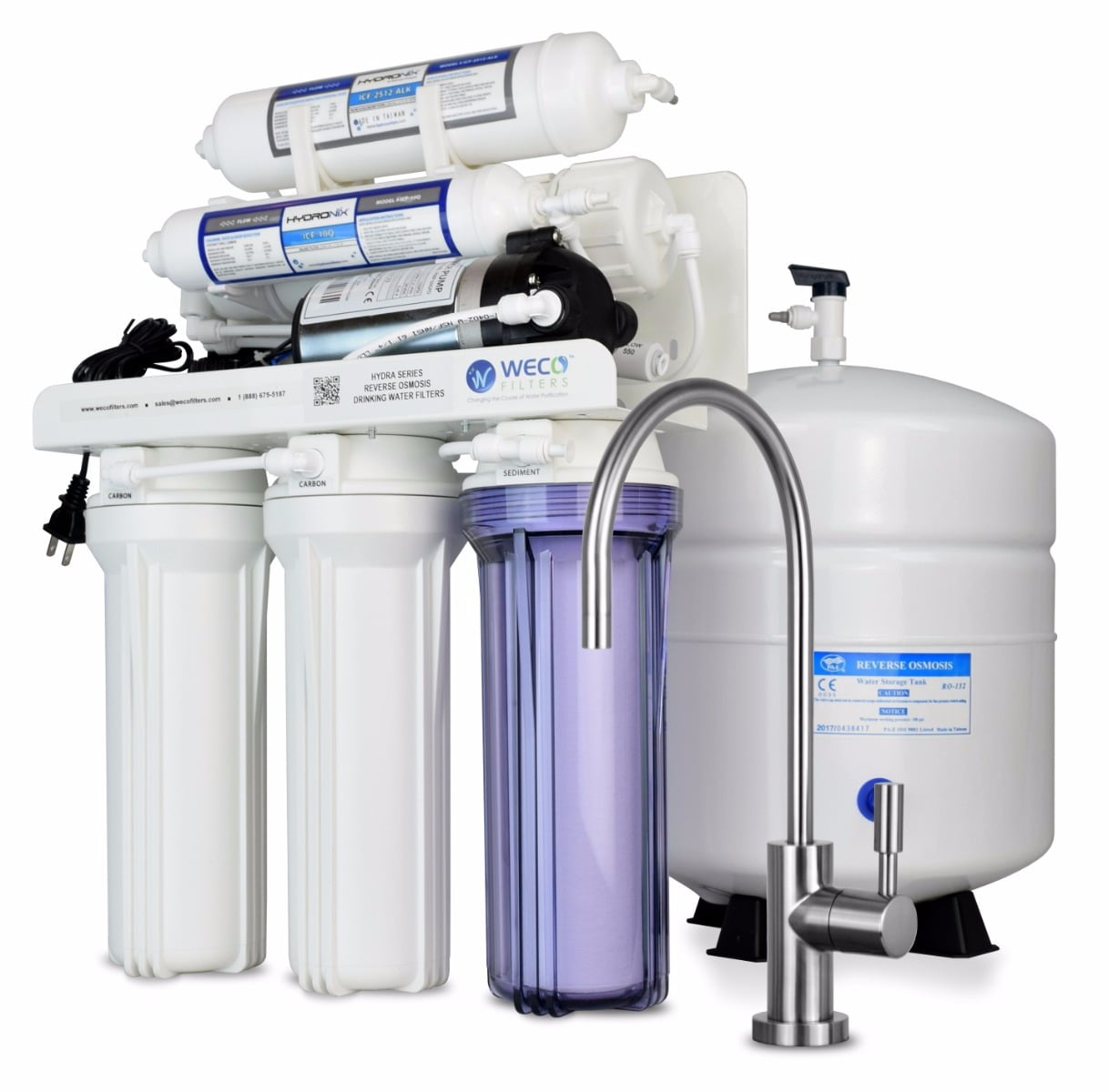 WECO HYDRA75ALKPMP Reverse Osmosis Drinking Water Filtration System