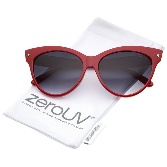 zeroUV - Women's Mod Oversize Horn Rimmed Cat Eye Sunglasses 52mm - 52mm