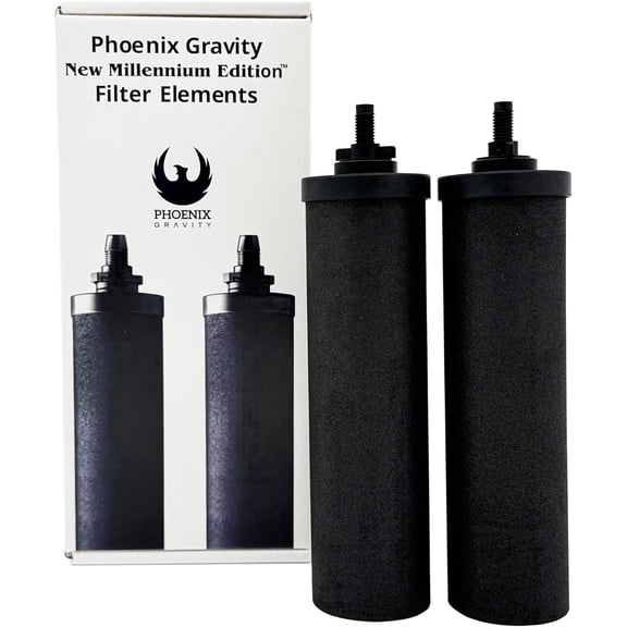 Berkey - Phoenix Gravity New Millennium Edition Filter Elements (Set of 2) - NMCL Endorsed Replacement in Lieu of Black Berkey Elements BB9-2