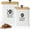 White, variant on PERFNIQUE Dog Treat Container, Dog Treat Jar Set of 2 with Airtight Lid, Dog Cookie Jar for kitchen Counter, Pet Treat Container, Dog Treat Canister and Storage, 7.8x6.2 & 7.3x5.5(White)