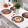 thumbnail image 6 of Ryvnso Trees Christmas Round Plate Mats Dining Table Placemat Set of 4 for Holiday Decoration, 6 of 7