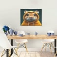 thumbnail image 5 of Gukieu Modern Yellow Sweater Guinea Pig Print Canvas Decorative Hanging Painting, Waterproof Art Wall Decoration with Frame, Suitable for Living Room, Bedroom, 5 of 6