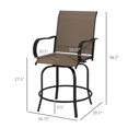 thumbnail image 4 of Set of 2 Outdoor Bar Stools with Footrests / Pleasant Seating in the Backyard, 4 of 5