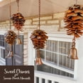 thumbnail image 4 of Virelaxpo Iron Pinecone Wind Chimes for Christmas Decoration, Outdoor and Indoor Hanging Ornament with Bronze Finish, 28cm Length Metal Pendant, 4 of 6