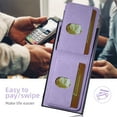 thumbnail image 4 of Compatible with Samsung Galaxy S22 Ultra Flip Wallet Phone Case with Card Holder Elastic,Magnetic Back Flip Kickstand Cover Premium PU Leather Business Classic Style Shockproof Case,Purple, 4 of 7