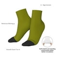 thumbnail image 6 of Rateoe Olive Pattern Quarter Crew Socks,Toe Seamed Ankle Socks,Cotton Cushioned Breathable Athletic Crew Sports Socks, 6 of 7