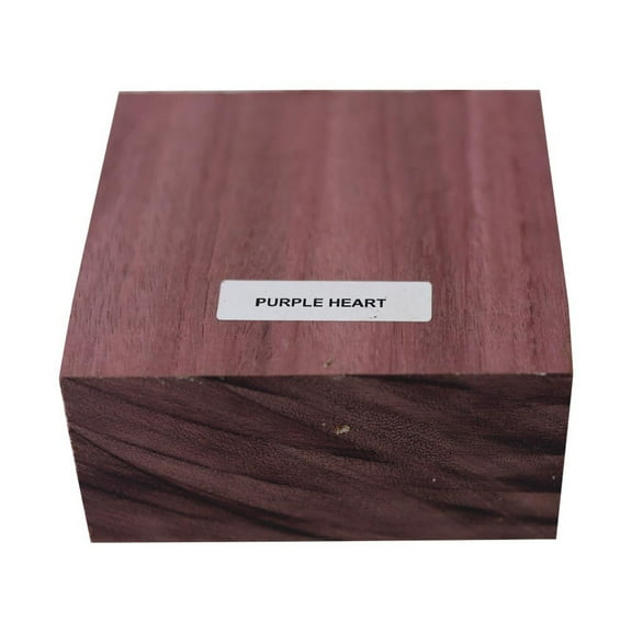 Purpleheart Exotic Hardwood Bowl Turning Wood Blank - 4" x 4" x 2" (1 Piece) - Elevate your Woodworking Projects with Expertly Designed Wood Bowl Blanks for Turning