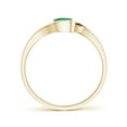 thumbnail image 2 of Angara Natural 0.45 Ct. Emerald Solitaire Ring in 14K Yellow Gold for Women (Ring Size: 3.5), 2 of 10