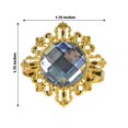 thumbnail image 2 of BalsaCircle 6 Round 2" Metal Dinner Napkin Rings Large Crystal Rhinestone Party Home Decorations Supplies, 2 of 7