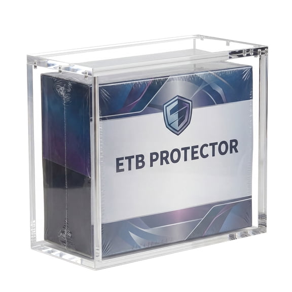 Acrylic Booster Box Display Case – UV Resistant Trading Card Storage Organizer with Magnetic Lid, Dustproof, Clear
