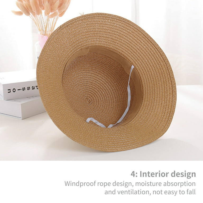 Visland Fashion Flower Wide Brim Caps Summer Foldable Beach Sun Protective Hat  Straw Hats for Women 