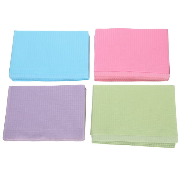 PAMINGONO Bibs Blue Disposable For Sensitive Skin Users Indoor Use 40Pcs 18X13.2In