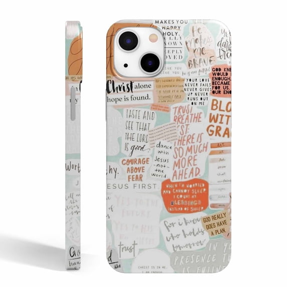 Tobelint Case for iPhone 14,Bible Verses Collage Pattern Design,Shock-Proof Case Cover