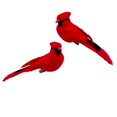thumbnail image 1 of 2 piezas de decoración de pájaros rojos, clip de pájaros cardenales rojos artificiales, clip de pájaros cardenales de Navidad para decoraciones de adornos de árbol de Navidad (clip), 1 of 4