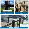 thumbnail image 4 of Muzata 6'6" Aluminum Handrail Kit Black Cable Railing System Work with Wood, 4 of 7