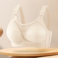 thumbnail image 3 of Ohufall Plus Size Bras for Women 2025 Lace Solid Strap Wrap Bra Wireless Push Up Full Coverage Bra Everyday Underwear Bras, 36B/C-44B/C, 3 of 3