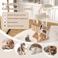 thumbnail image 3 of Modern Wooden Cat Tree with Perch Condos and Washable Cushions, 3 of 9