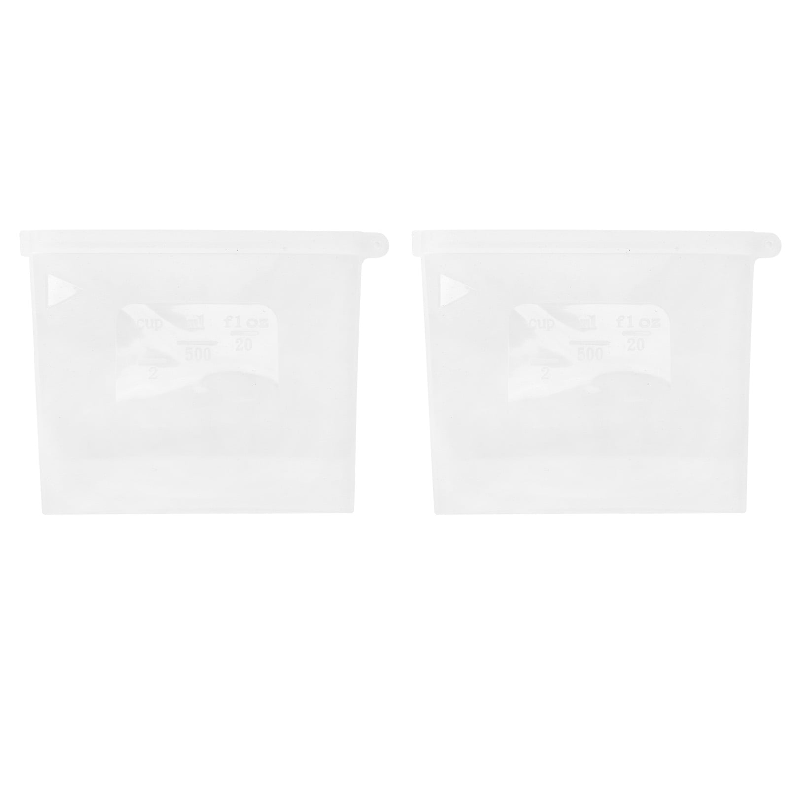 TOPINCN Reusable Freezer Bags,Silicone Food Storage Bags,2Pcs Food Storage Bags 500ml Food Grade Silicone Recyclable Embedded Environmentally Friendly Sealed Bag