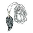 thumbnail image 4 of Collar con Colgante de Ala de Ángel Yuyangstore Cadena de Plata de Amatista Natural Obsidiana de Nieve, 4 of 4