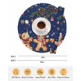 thumbnail image 6 of 13 Inch Round Placemats Set of 4, Gingerbread Christmas Non Slip Heat Insulation PP Table Mats, Xmas Balls Branches Navy Blue Washable Place Mats for Kitchen Dining Party Table Decor, 6 of 7