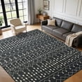 thumbnail image 3 of SONORO KATE 8'×10' Washable Area Rug for Living Room, Moroccan Non-Slip Soft Carpet for Bedroom Dining Room Office, Carbonblack, 3 of 8