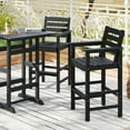 thumbnail image 4 of Gymax Patio Bar Stools Set of 4 Tall Adirondack Chair w/ Backrest Armrests & Footrests Black, 4 of 9