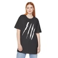 thumbnail image 5 of Effete Feline Claw Marks Scratch Unisex Long Body Urban Tee, 5 of 7