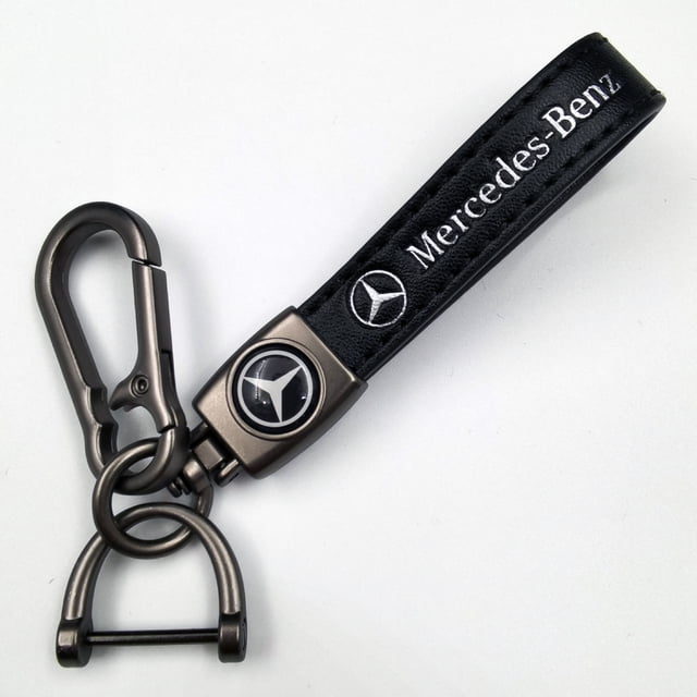 llaveros de cuero para coche, para hombre y mujer, accesorios para coche (Benz)
