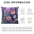 thumbnail image 6 of Nawypu  Purple Floral Throw Pillow Case, Cute Flower Decor Pillow Cover, Bedroom Living Room Cushion Cover for Couch Sofa Bed, 2pcs, 6 of 6