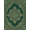 Dark Green, Pattern 18, variant on ODIKA 8'x10' Washable Area Rug Rings Festive Botanical Snake Motif Border Circle Round Leaves Refined for Dining Room, Large Office, Lounge, Non-Slip Chair-Friendly Mat