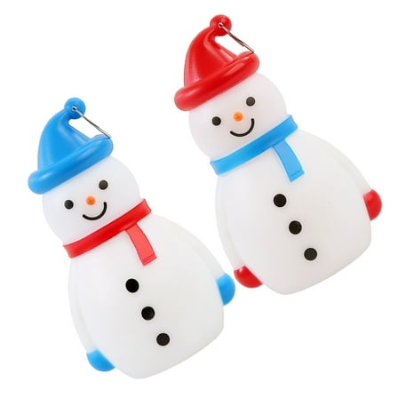 ELAYARD Cute Battery Operated Christmas Lights Assorted Color Snowman 2Pcs