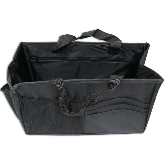 ToolUSA Auto Console Organizer | 15" x 7.5" x 7.75" | Secure Pockets & CD Sleeves | Ideal for Travel Essentials & Kid's Items