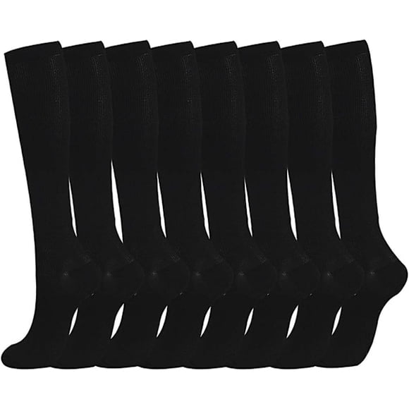 Sabarry 7 pairs of compression socks for men and women, 20-25 mmHg L/XL Black