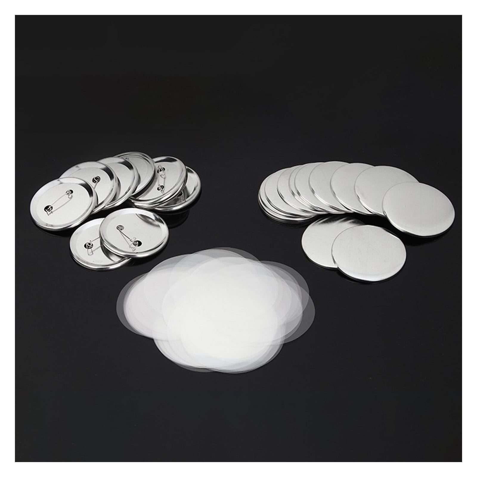 Sublimation Blank Pins 100 Sets Blank Badge Pin Button Maker Parts 32MM DIY Badges Set For Button Making Machine For DIY Craft Making