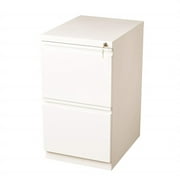 Cooper 2 Drawer Mobile File Cabinet in White