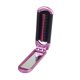 thumbnail image 3 of Cepillo de pelo plegable con espejo, tamaño compacto para viajes, ideal para bolso, coche, gimnasio o taquilla. Paquete de 6 unidades., 3 of 5