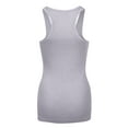 thumbnail image 2 of Sofra Women's Ribbed Knit Racerback Cotton Active Tank Top, 2 of 2