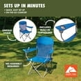 Ozark Trail Mesh Quad Folding Camp Chair with Carry Bag, Blue