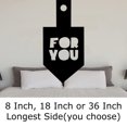 thumbnail image 2 of Dreidel Bold With Hole For You Jewish Hanukkah Holiday Wall Decals for Walls Peel and Stick wall art murals Black Large 36 Inch, 2 of 2