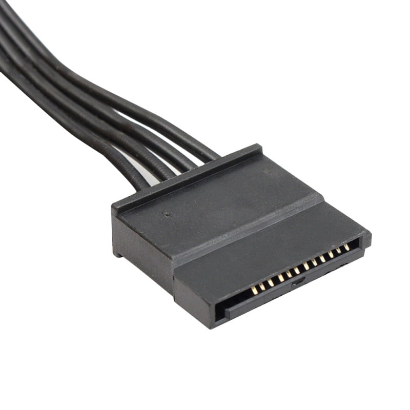 1Pc 4pin ide to 5-port 15pin sata power cable 18AWG wire for hard drive vk 